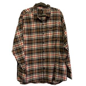 Lee Light Flannel Button Down Mens XXL 98% Cotton Like New